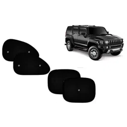 Auto Pearl 4 Pcs PVC &a; Mesh Black Window Side Sun Shade Set for GM Hummer H3-picture-26