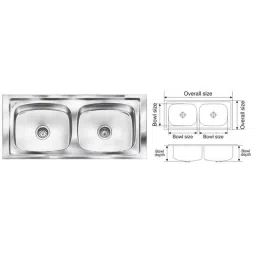 Nirali Graceful Glory Glossy Finish Kitchen Sink, Bowl Size: 510x410x254 mm-picture-9