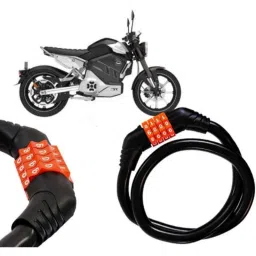 Auto Pearl Black &a; Orange 4 Digit Anti-Theft Combination Number Lock for RV Cafe Racer-picture-41