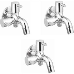 IRIS Dove Brass Chrome Finish 2 Way Bib Cock (Pack of 3)-image-35