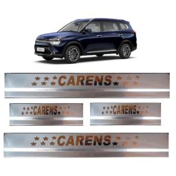 SureStrive 4 Pcs Stainless Steel Silver Footstep Sill Plate Set without LED for Kia Carens All Model-picture-30