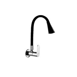 ZAP Brass Wall Mounted Sink Tap with Wall Flange &a; Flexible Spout by Moglix-image-14