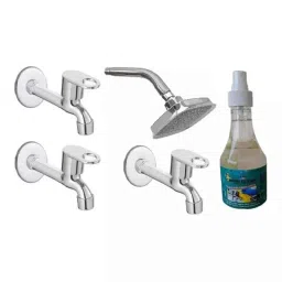 Fastgear 5 Pcs Prime Stainless Steel Silver Chrome Finish Faucet Set with Shower, FG1207-image-97