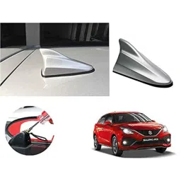 Auto Pearl ABS Silver Universal Replacement Shark Fin Car Roof Antenna For Maruti Suzuki Baleno RS 2019-picture-45