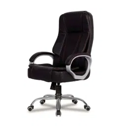 Woodberg Tusker Black High Back Leatherette Ergonomic Revolving Office Chair with 360 deg Swivel Wheels, WBH101BL-image-25