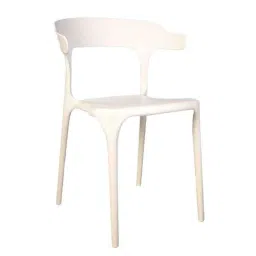 Rose Vision Plastic White Medium Back Cafe Chair with Backrest-image-73