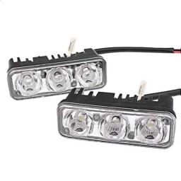 AllExtreme EX3FW2P 2 Pcs 9W 3 LED White Fog Light Waterproof Lamp with Mounting Bracket-image-95