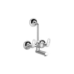 Cera Carbon Stainless Steel Silver Chrome Finish Wall Mixer with Bend Pipe for Overhead Shower, F1002401-image-21