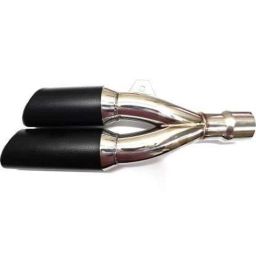 RA Accessories Black &a; Chrome Dual Outlet Silencer Exhaust for Honda CBF Stunner-picture-25
