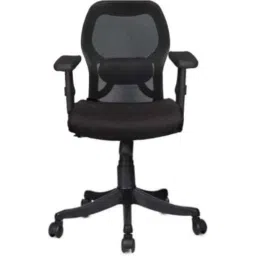 Rajpura Matrix Medium Back Black NB Adjustable Arms Revolving Office Executive Chair, RSE104-Black-image-32