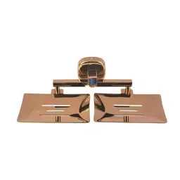 Riya Stainless Steel J4 Rose Gold Wall Mount Double Soap Dish (Pack of 2)-picture-39