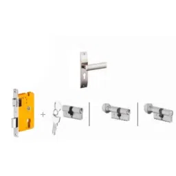 Dorset Dave HL DAV 8 inch Zinc SC Finish Lock Set with KY Mortise Lever Lock (Pack of 4)-image-72