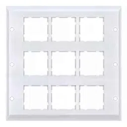 Anchor Ziva 18 Module 27x23cm White Cover Plate with Base Frame, 68518-C (Pack of 5)-picture-34