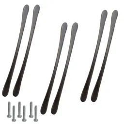 Atom 548 6 inch Black Matt Finish Zinc Cabinet Pull Handle (Pack of 6)-image-19