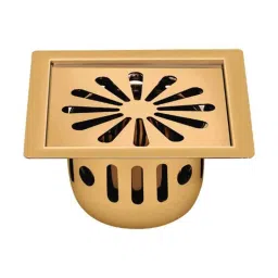 Sanjay Chilly SCCT-SE-RG-127 5 inch Stainless Steel 304 Rose Gold Square Cockroach Trap Floor Drain, SC99000245-picture-46