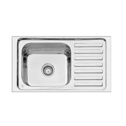 Cera Quatrino 32x18 inch Stainless Steel Single Bowl Kitchen Sink with Drainboard, Matt Finish, Top Mount, 1.0 mm Thick, Grade: 304, B4512123-image-63