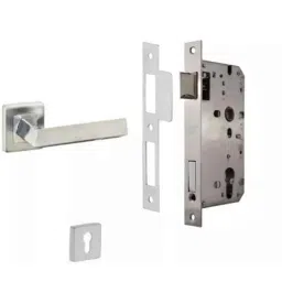 Dorset ML Series Fabio Stainless Steel Silver Chrome Finish Door Handle Lock Set with Mortise Latch-image-25