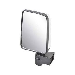 Uno Minda Left Side White Shatterproof Glass Rear View Mirror for Mahindra Bolero, RV-11002L-WHT-4