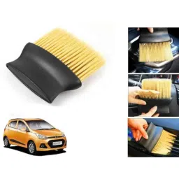 Auto Pearl Nylon Beige Car Dashboard Dust Cleaner Brush for I10 Grand 2013-2016-picture-2