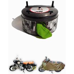 Bike Blazer Green Nylon Taffeta Universal Size Water Resistant Chequered Semi Automatic Bike Cover-35