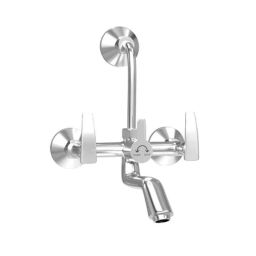 IRIS Hexa 2311 Brass Wall Mixer with Provision for Overhead Shower &a; 125mm Long Bend Pipe-image-26