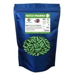 Patco Pharma 400-800mg Vegetarian Green Empty Capsule for Size 0 Capsule (Pack of 1000)-image-77