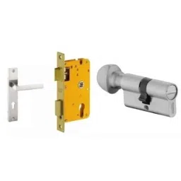 Dorset HL Series Fabio 60mm Stainless Steel Door Handle Lock Set with Coin &a; Knob (Pack of 4)-picture-48