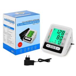 MCP Blood Pressure Monitor with Smart 3 Coloured Backlight Display, Adapter, Dual User &a; Voice Feature, YP-620-45