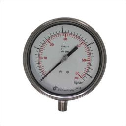 PI Controls BA-21BM-E3-C0 0-100 kg/sqcm/psi 1/2 inch BSP Male Stainless Steel Pressure Gauge, PI100SS00027-10