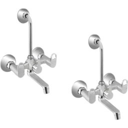 IRIS Prime Brass Chrome Finish Wall Mixer with Bend (Pack of 2)-image-52