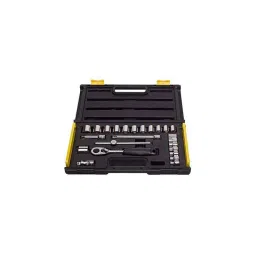 Stanley 24 Pieces 3/8 Inch Metric Square Drive 6 PT Socket Set, 1-89-035-11