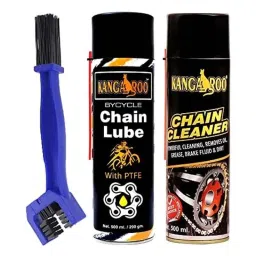 Kangaroo 500ml Bicycle Chain Lube, 500ml PTFE Protection Wet Finish Chain Cleaner Spray &a; Brush Combo-picture-12