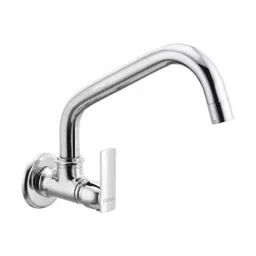 Cera Titanium Metal Single Lever Wall Mount Sink Cock with 200mm Swivel Spout &a; Wall Flange, F1003261-picture-7