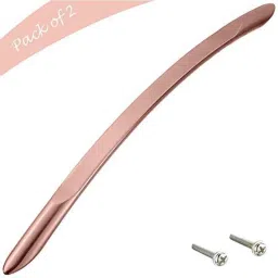 Aquieen 320mm Malleable Light Copper Wardrobe Cabinet Pull Handle, KL-709-320(Pack of 2)-picture-9