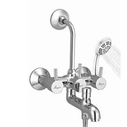 Mayur Ocich Flaro 2 Pcs Brass Wall Mounted Heavy Duty 3 In 1 Wall Mixer Set with 5-Flow Handshower-image-36