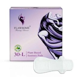 Flawsome 30 Pcs Sensitive Sanitary Pad Set with Paper Disposal Pouches, Size: L (Pack of 2) image 2