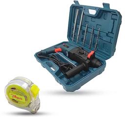 Walkers 1200W Forward &a; Reverse Rotation Hammer Impact Drill Machine with 5 Pcs SDS Plus Bit &a; Measuring Tape, WKCB350-48