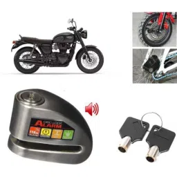 Auto Pearl Steel Black Anti-Theft Alarm Disc Brake Lock for Bonneville T120 Black BS6, Lock_627-picture-19