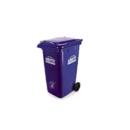 Aristo 120L Plastic Blue Wheel Plastic Waste Bin with Flat Lid-picture-37