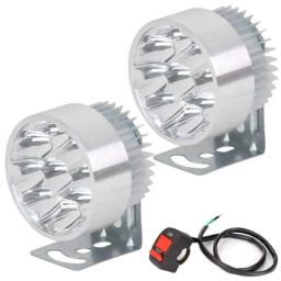 AllExtreme EXG9FGS 9 LED 9W Round Heavy Duty Pod Waterproof Spot Beam Fog Light with Switch (Pack of 2)-37