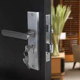 Voltizi 8 inch Stainless Steel Matt Finish Cylindrical Plate Both Side Key Mortise Door Lock Handle Set with 3 Computer Keys, LB304-BSK-image-86
