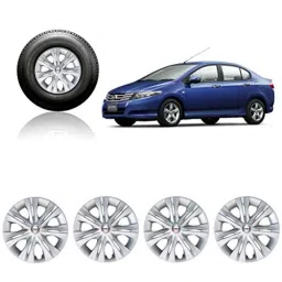 Auto Pearl 4 Pcs 15 inch Silver Wheel Cover Set for Honda City New-29