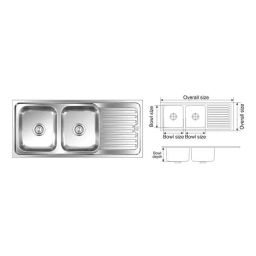 Nirali Graceful Elegance Glossy Finish Kitchen Sink, Size: 1160x510 mm-image-69