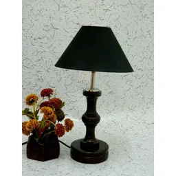 Tucasa Fabulous Wooden Table Lamp with Black Shade, LG-1046-image-48