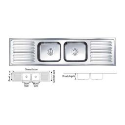Nirali Super Elegance Glossy Finish Kitchen Sink, Size: 2000x510 mm-image-62