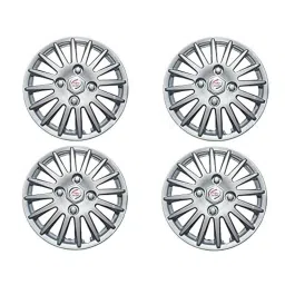 Auto Pearl 4 Pcs 12 inch Silver ABS Press Type Hubcap Wheel Cover Set with Retention Ring for All Cars WCAC09-image-45