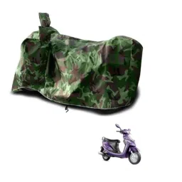 Kozdiko Polyester Jungle Print Waterproof Bike Body Cover with Mirror Pockets &a; Buckle Belt for Mahindra Rodeo-picture-19