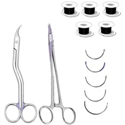 Forgesy Stainless Steel Suturing Thread &a; Medical Equipment Kit, GSSE007-image-29