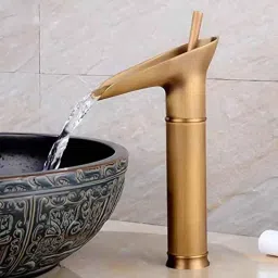 ZAP Brass Single Handle Brushed Gold Bathroom Faucet-image-15