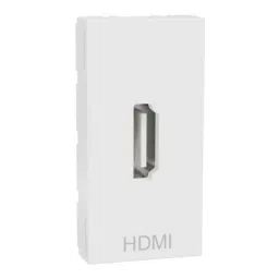 Schneider Electric Miluz Zeta Polycarbonate 1 Modules White HDMI Socket, MZHDMI1M_WH-37